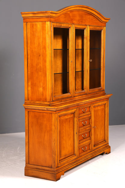 Gorgeous Original Selva Display Cabinet Cherry Wood Buffet Library Antique Style Cabinet Crockery Cabinet Italian Furniture