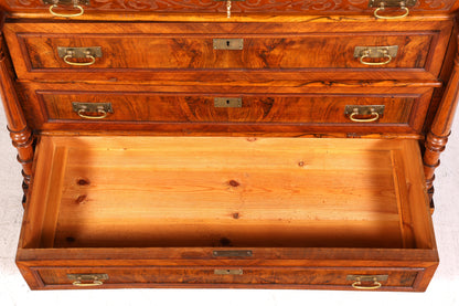 Dreamlike Gründerzeit chest of drawers, Art Nouveau antique sideboard, chest of drawers, linen chest