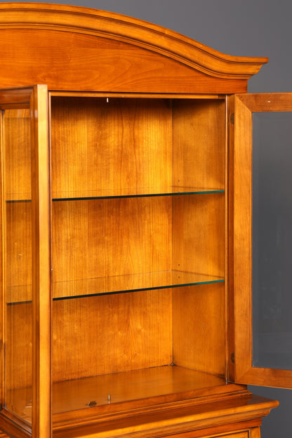 Gorgeous Original Selva Display Cabinet Cherry Wood Buffet Library Antique Style Cabinet Crockery Cabinet Italian Furniture