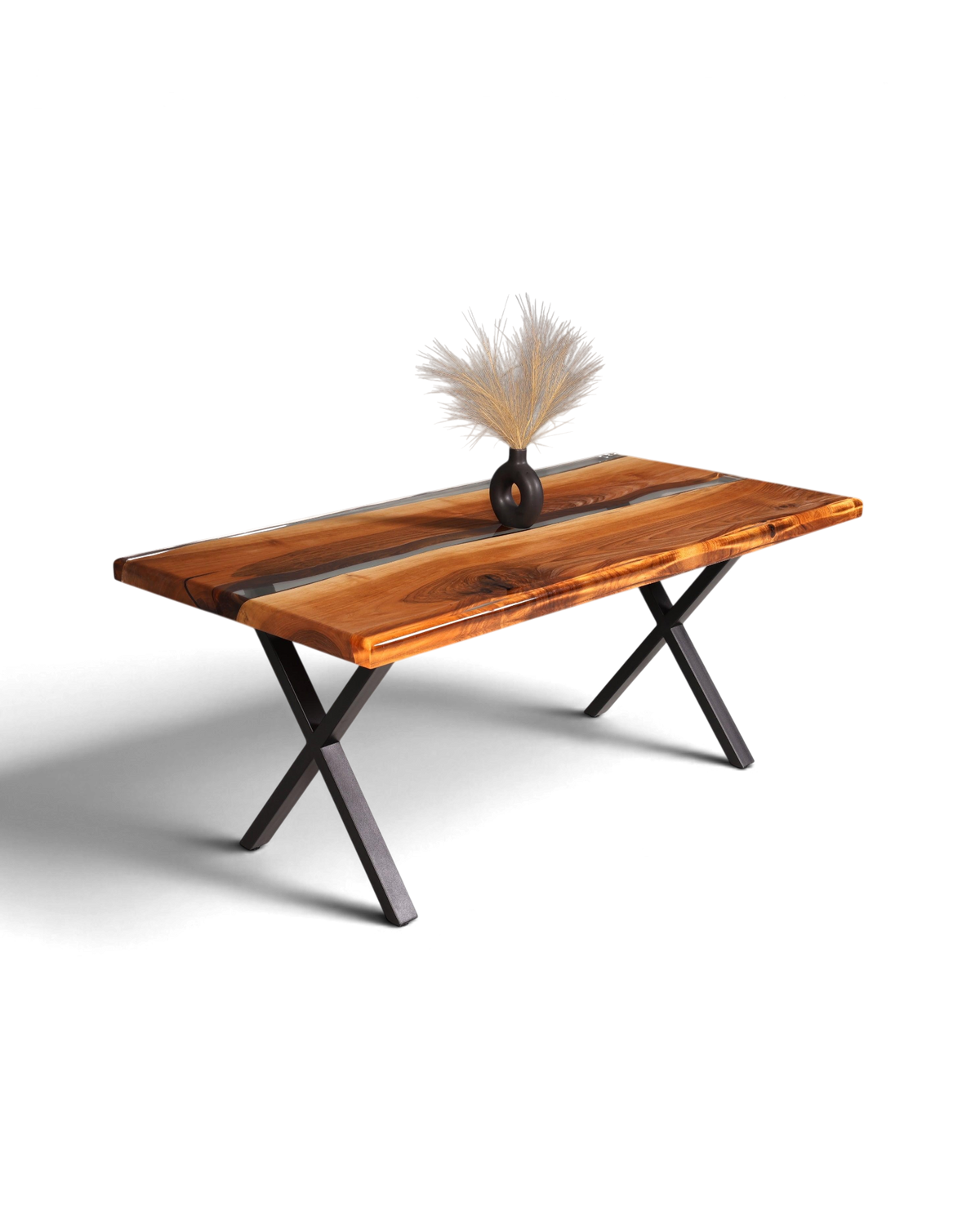 Einzigartiger Epoxidharz Tisch 180-90cm Nussbaum Esszimmer Tisch River Table Epoxy Küchentisch