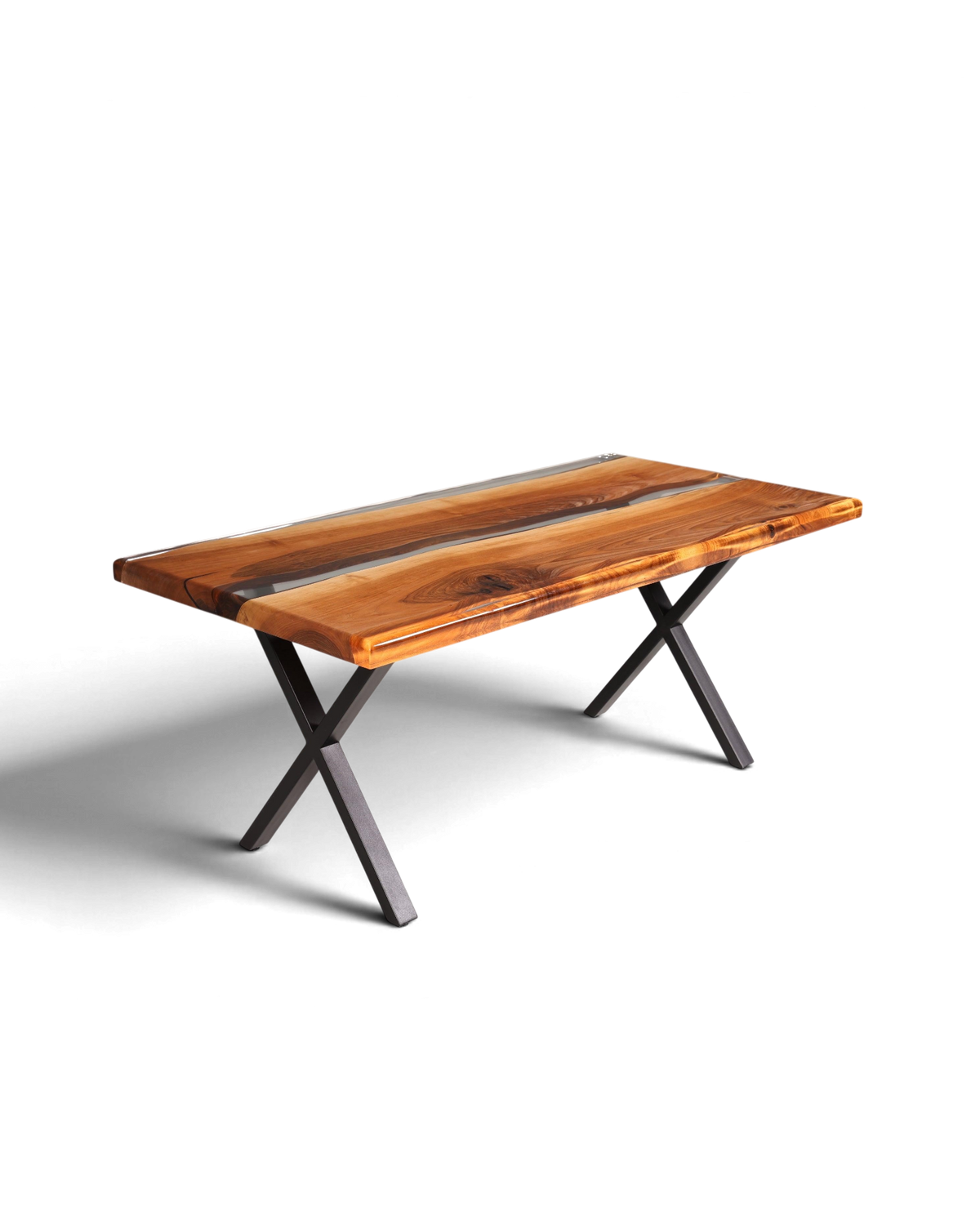 Einzigartiger Epoxidharz Tisch 180-90cm Nussbaum Esszimmer Tisch River Table Epoxy Küchentisch