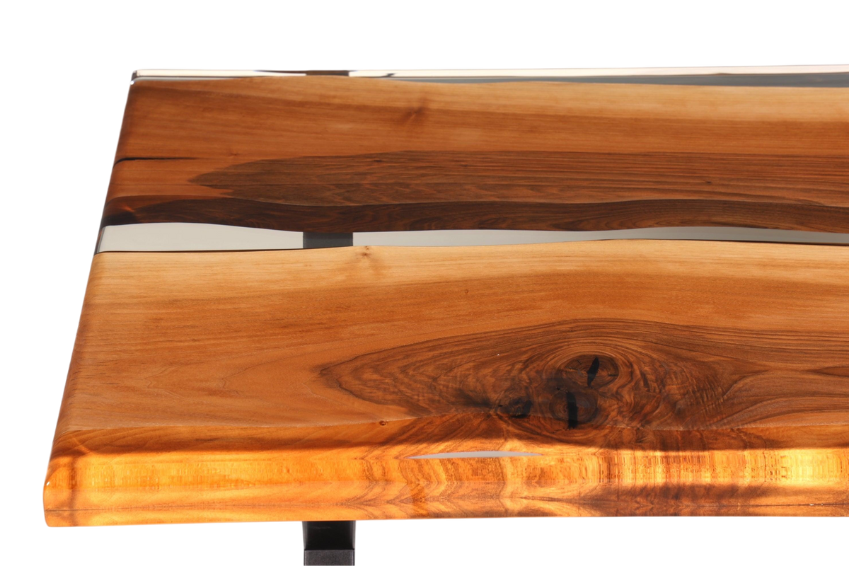 Einzigartiger Epoxidharz Tisch 180-90cm Nussbaum Esszimmer Tisch River Table Epoxy Küchentisch