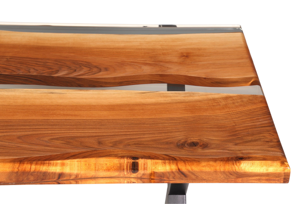 Einzigartiger Epoxidharz Tisch 180-90cm Nussbaum Esszimmer Tisch River Table Epoxy Küchentisch