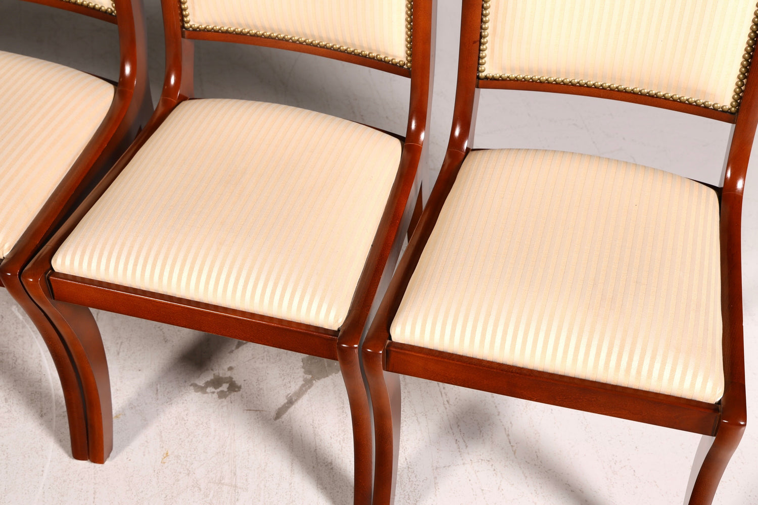 6x Edle Englische Stühle Regency Mahagoni Dining Chairs Esszimmerstühle Küchenstühle Stuhlset Vintage