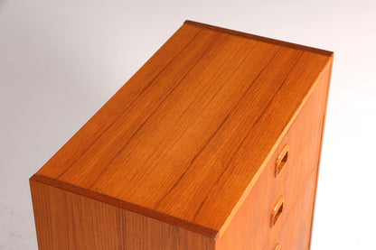 Beautiful mid-century teak wood vertiko chest of drawers, 1960s style.