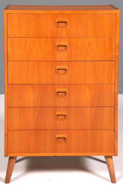 Beautiful mid-century teak wood vertiko chest of drawers, 1960s style.