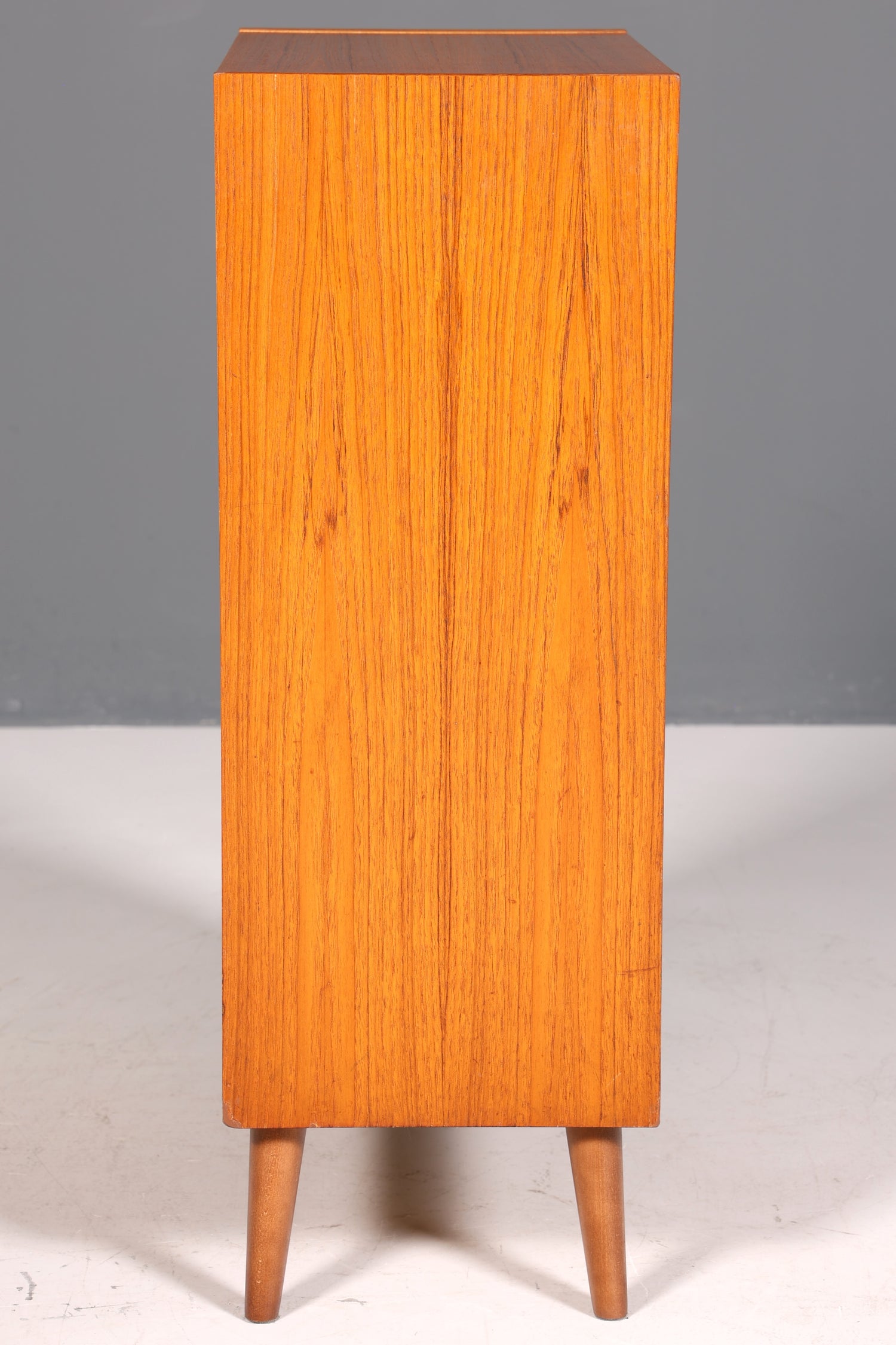 Beautiful mid-century teak wood vertiko chest of drawers, 1960s style.