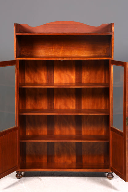 Traumhafte Jugendstil Vitrine Eiche Bücherschrank Antik Schrank Geschirrschrank Glasvitrine um 1900 Vintage