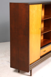 Wunderschöner Mid Century Schrank 60er Jahre Bücherregal Aktenschrank Rockabilly Wäscheschrank Regal Highboard