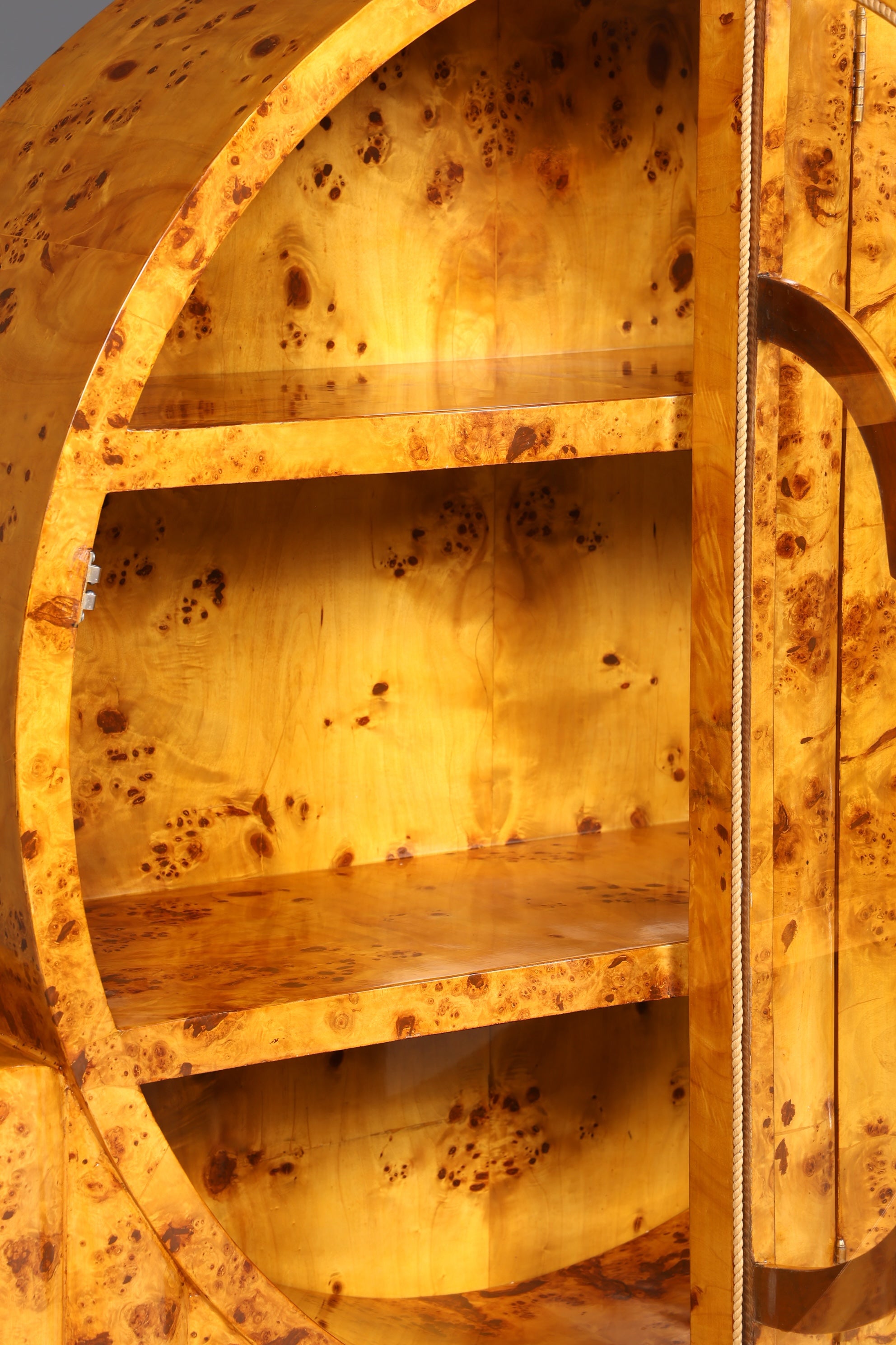 Impressive Art Deco design display cabinet, bookshelf, cult shelf, bookcase, book storage shelf, glass cabinet