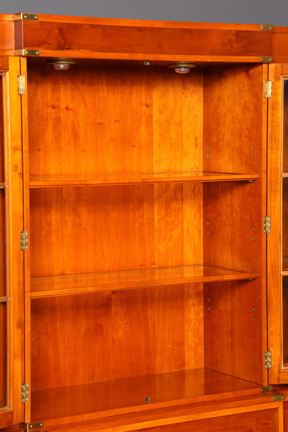 Beeindruckender Maritimer Englischer Vitrinenschrank Bibliothek Bücherschrank Anrichte Buffet Glasvitrine Antik Vintage