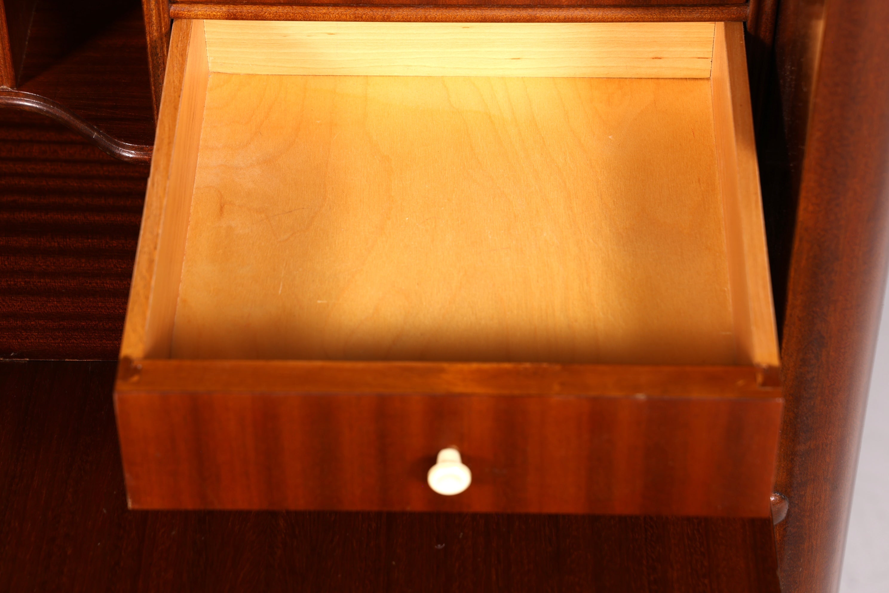 Beautiful antique-style secretary desk, office chest of drawers, Art Deco style, 1950s vertiko writing desk, chest of drawers