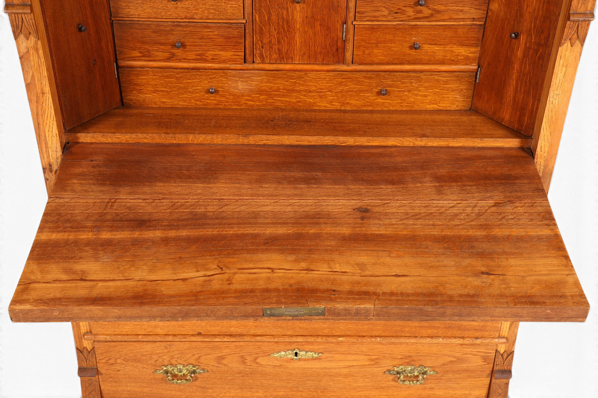 Edler Louis Philippe Sekretär um 1880 Gründerzeit Antik Schrank Chiffoniere Highboard