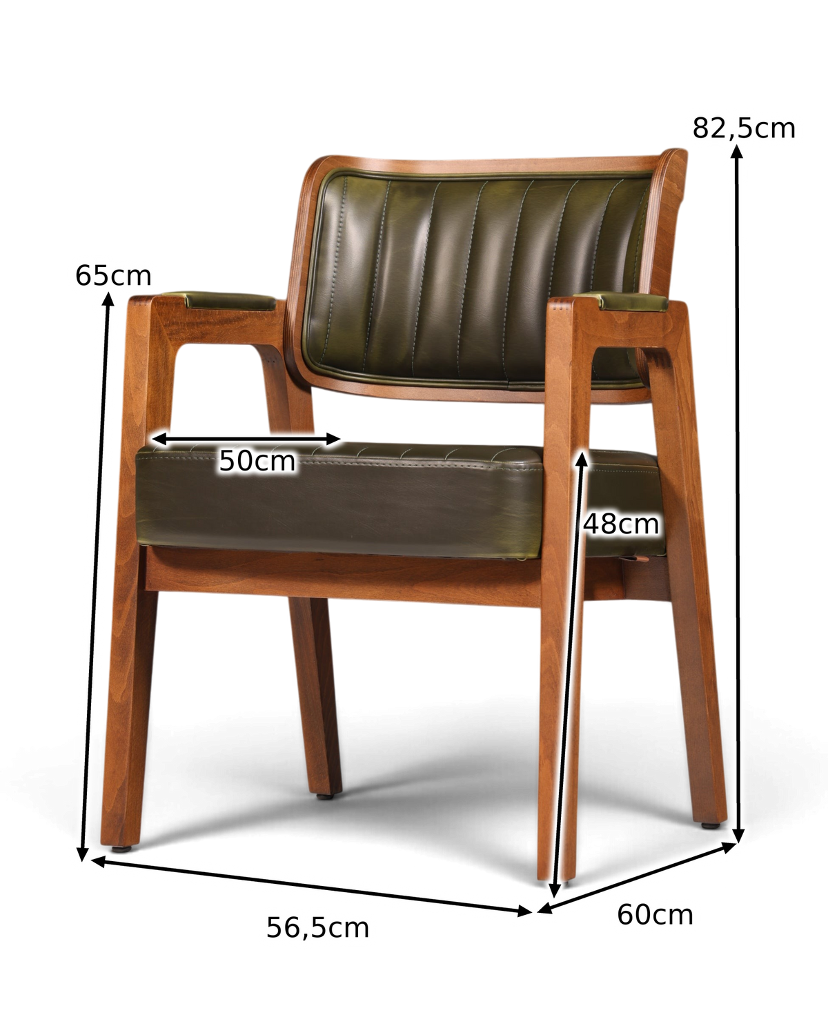 Noble armchair "Lima" dining room chair with wickerwork in green kitchen chair armchair