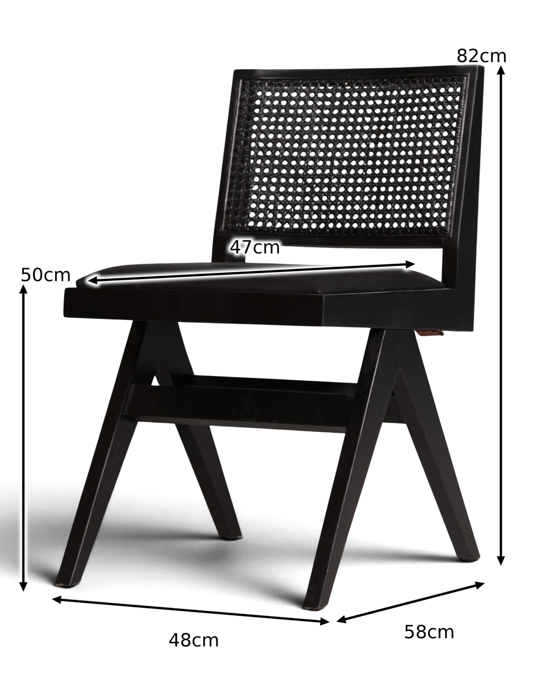 Very classy wicker chair "Vienna Black" black Bauhaus relax lounge chair kitchen chair secretary chair 