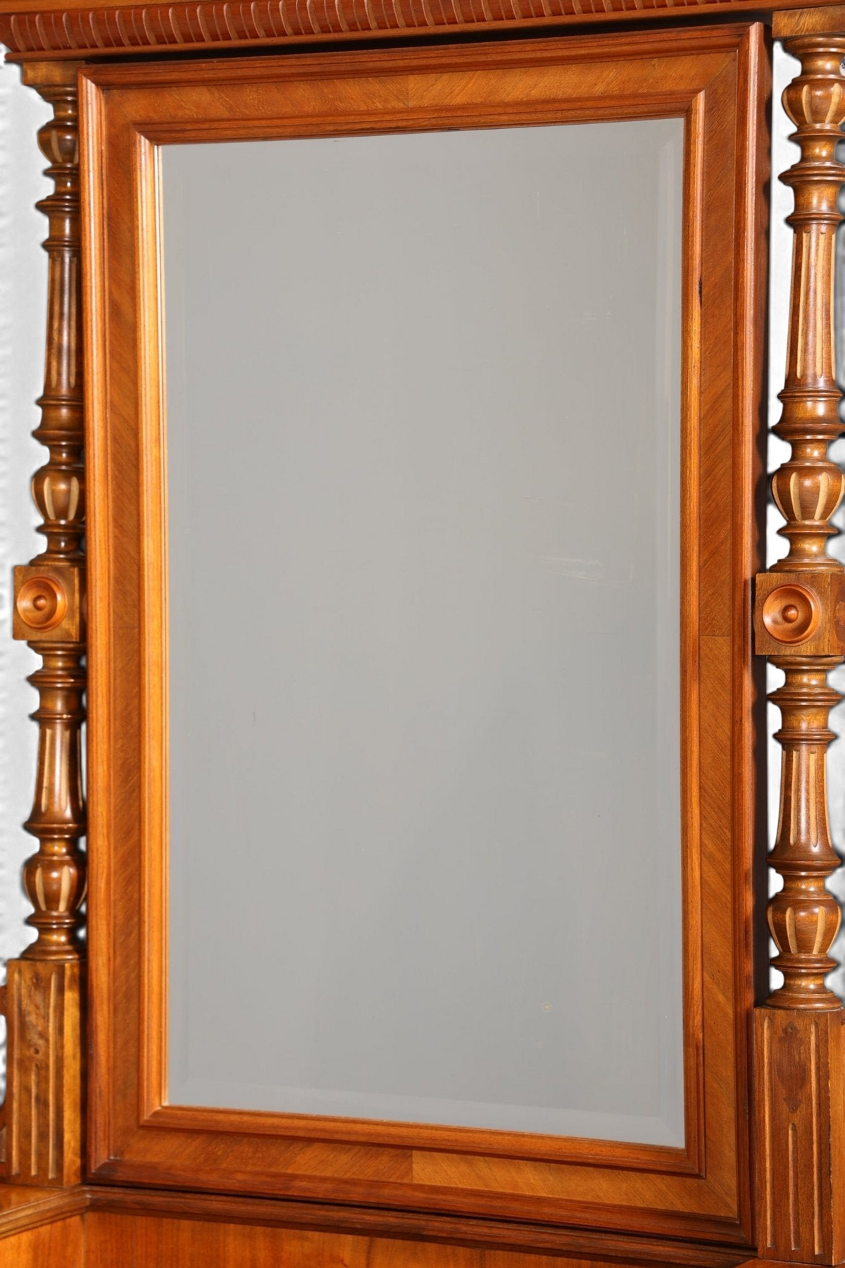 Edle Louis Philippe Kommode mit Spiegelaufsatz Gründerzeit Frisierkommode Holz Schrank Antik Flurschrank um 1880