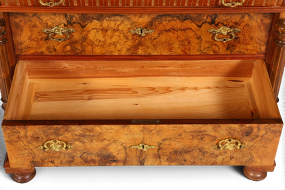 Edle Louis Philippe Kommode mit Spiegelaufsatz Gründerzeit Frisierkommode Holz Schrank Antik Flurschrank um 1880