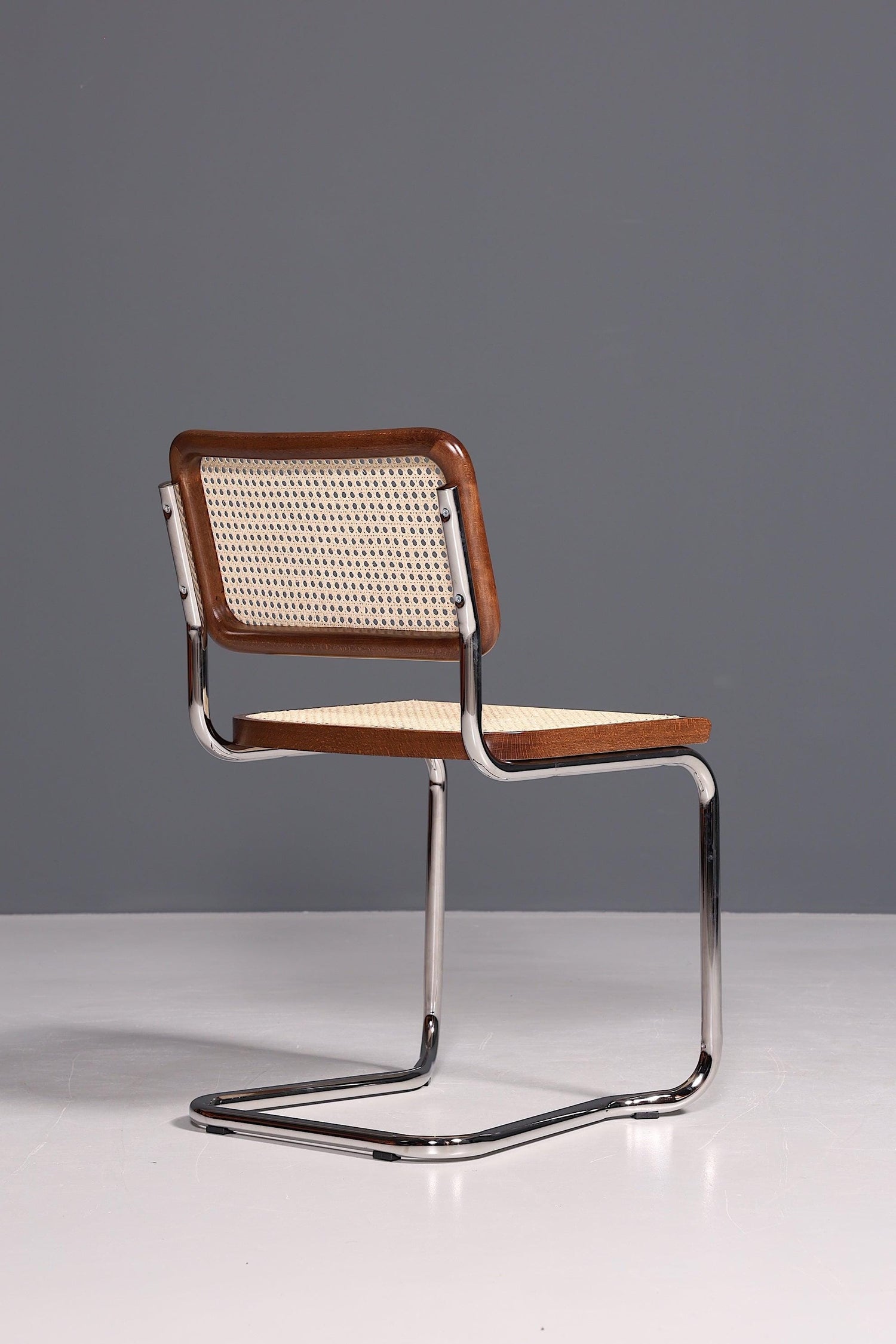 Korbgeflecht Freischwinger Stuhl &amp;quot;Milano&amp;quot; Made in Italy Braun Küchenstuhl Wippstuhl Wiener Geflecht