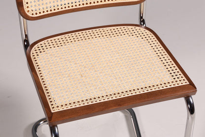 Korbgeflecht Freischwinger Stuhl &amp;quot;Milano&amp;quot; Made in Italy Braun Küchenstuhl Wippstuhl Wiener Geflecht