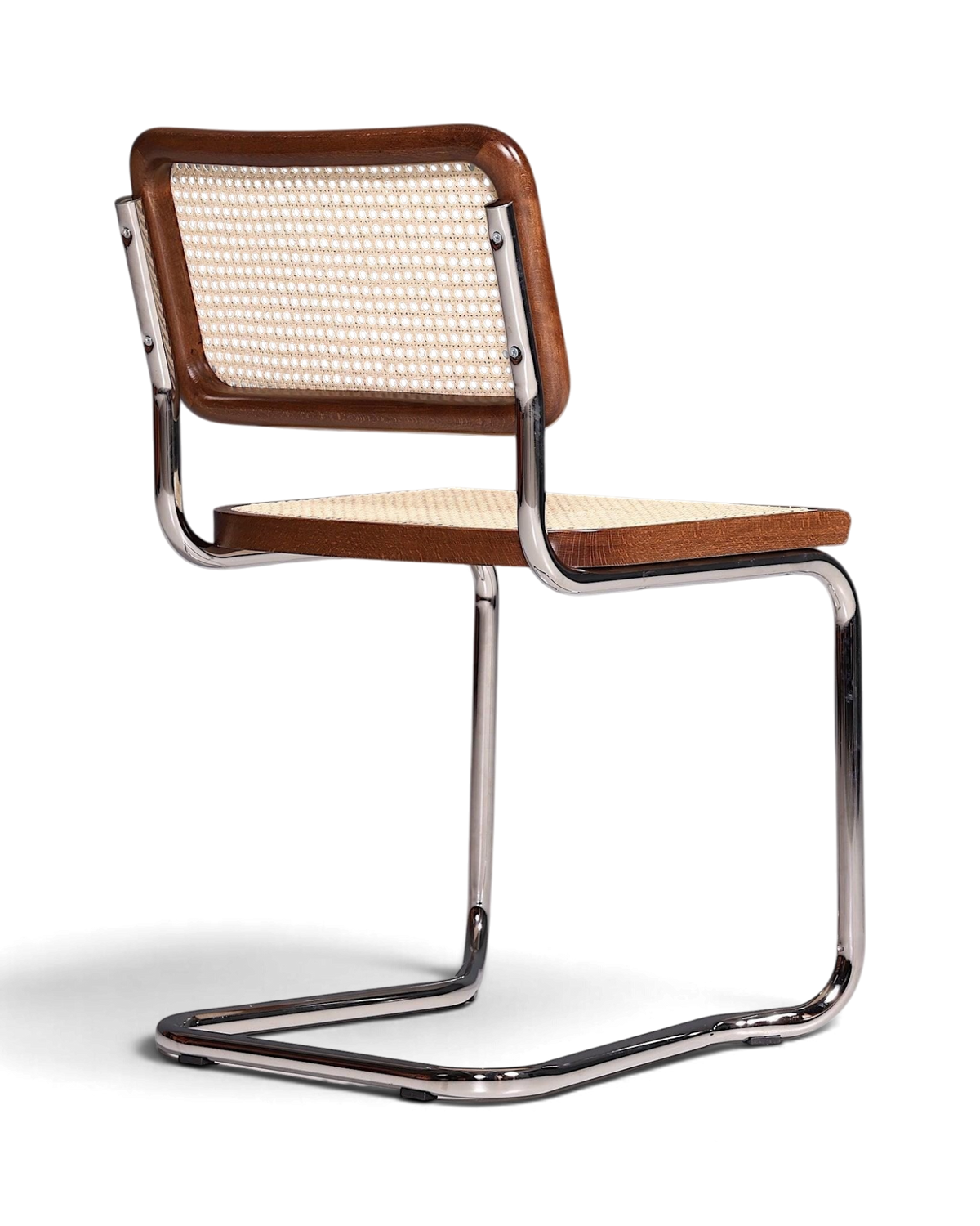 Korbgeflecht Freischwinger Stuhl &amp;quot;Milano&amp;quot; Made in Italy Braun Küchenstuhl Wippstuhl Wiener Geflecht