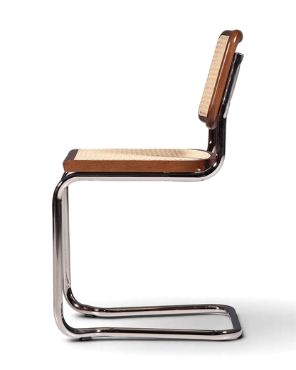 Korbgeflecht Freischwinger Stuhl &amp;quot;Milano&amp;quot; Made in Italy Braun Küchenstuhl Wippstuhl Wiener Geflecht