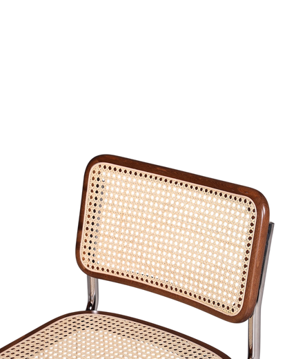 Korbgeflecht Freischwinger Stuhl &amp;quot;Milano&amp;quot; Made in Italy Braun Küchenstuhl Wippstuhl Wiener Geflecht