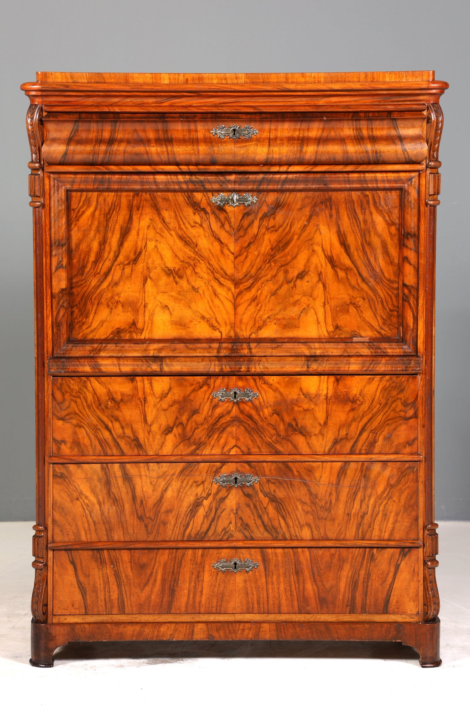 Wunderschöner Louis Philippe Sekretär um 1880 Gründerzeit Antik Schrank Chiffoniere