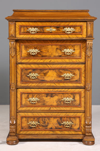 Traumhaftes Gründerzeit Vertiko Jugendstil Schrank Antik Highboard Kommode Schubladenkommode