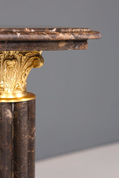 Edle Barock Stil Säule Louis XV Marmor Blumensäule Naturstein Sockel Ablage