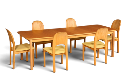 Schlichter Mid Century Esstisch ausziehbarer Vintage Tisch Retro Küchentisch