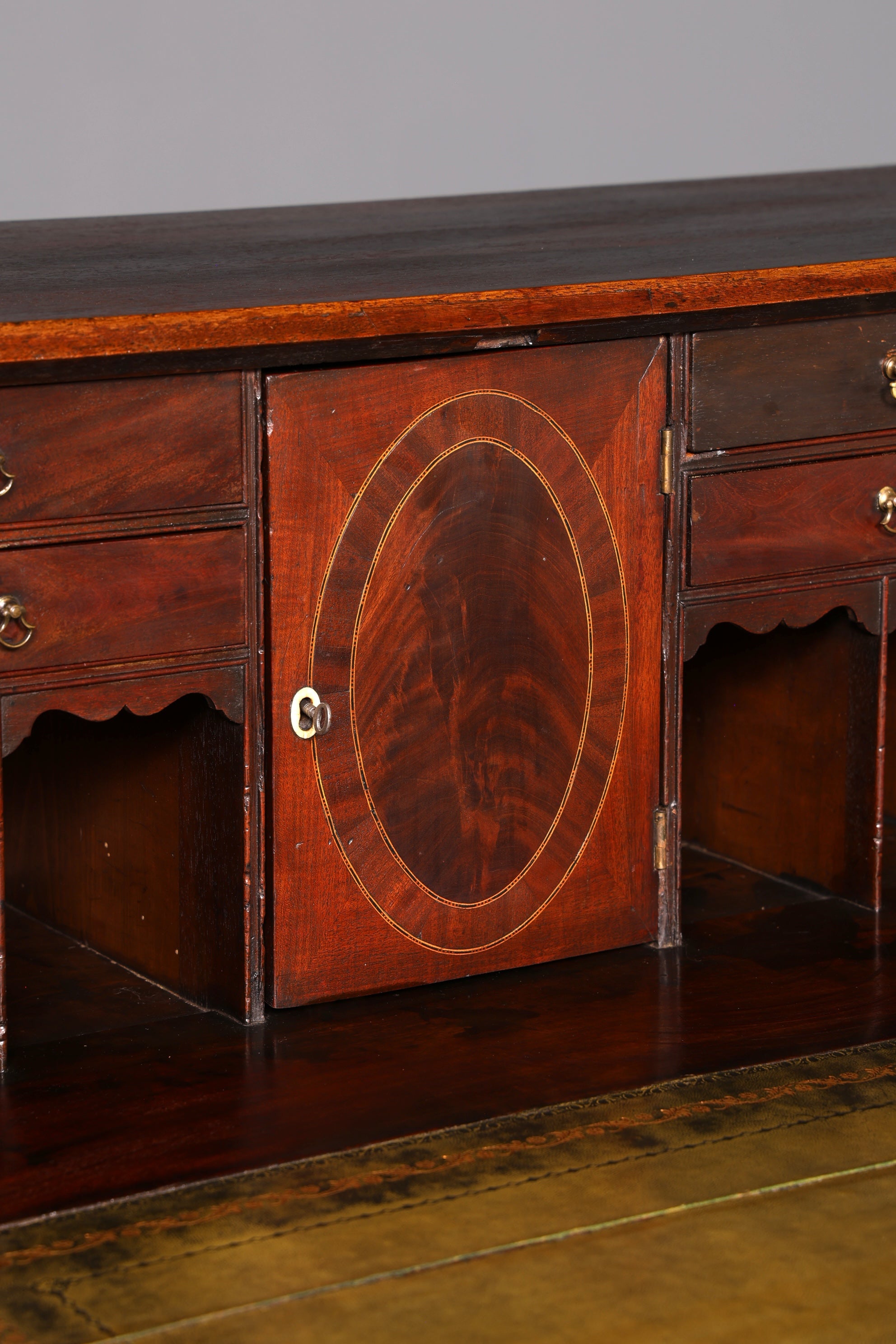 Wunderschöner Englischer Sekretär Schreibkommode Echt Holz echt Lederauflage Schreibtisch Kommode Antik Vintage