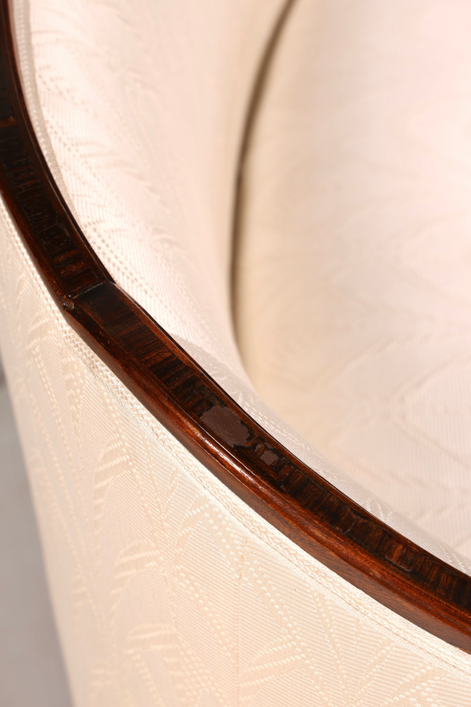 Elegante Art Deco-bank, zitbank, 2-zitsbank, vintage loung bank, gestoffeerde bank, salonbank