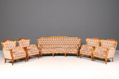 G350 Finish Wunderschönes Chippendale Sofa Barock Stil Couch Samt Stoff 3 Sitzer (Kopie)