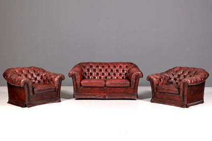 Stilvoller Original Chesterfield Sessel Englischer Armlehnsessel Englisch Herrensessel Antik Leder