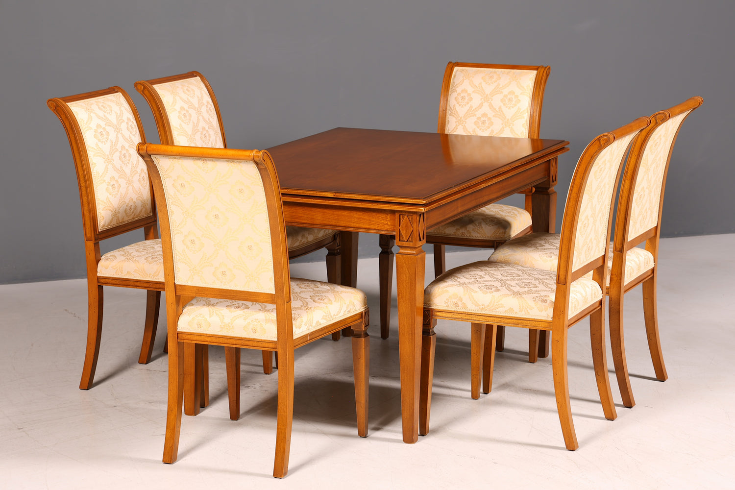G674 Finish cm SELVA 6x Edle Englische Stühle Englisch Dining Chairs Antik 60er Jahre Regency Küchenstühle Stuhlset (Kopie 2)