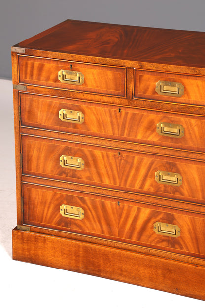 Traumhaftes Maritim Sideboard Englische Schiffs Kommode Englisch Antik Schrank Military Chest
