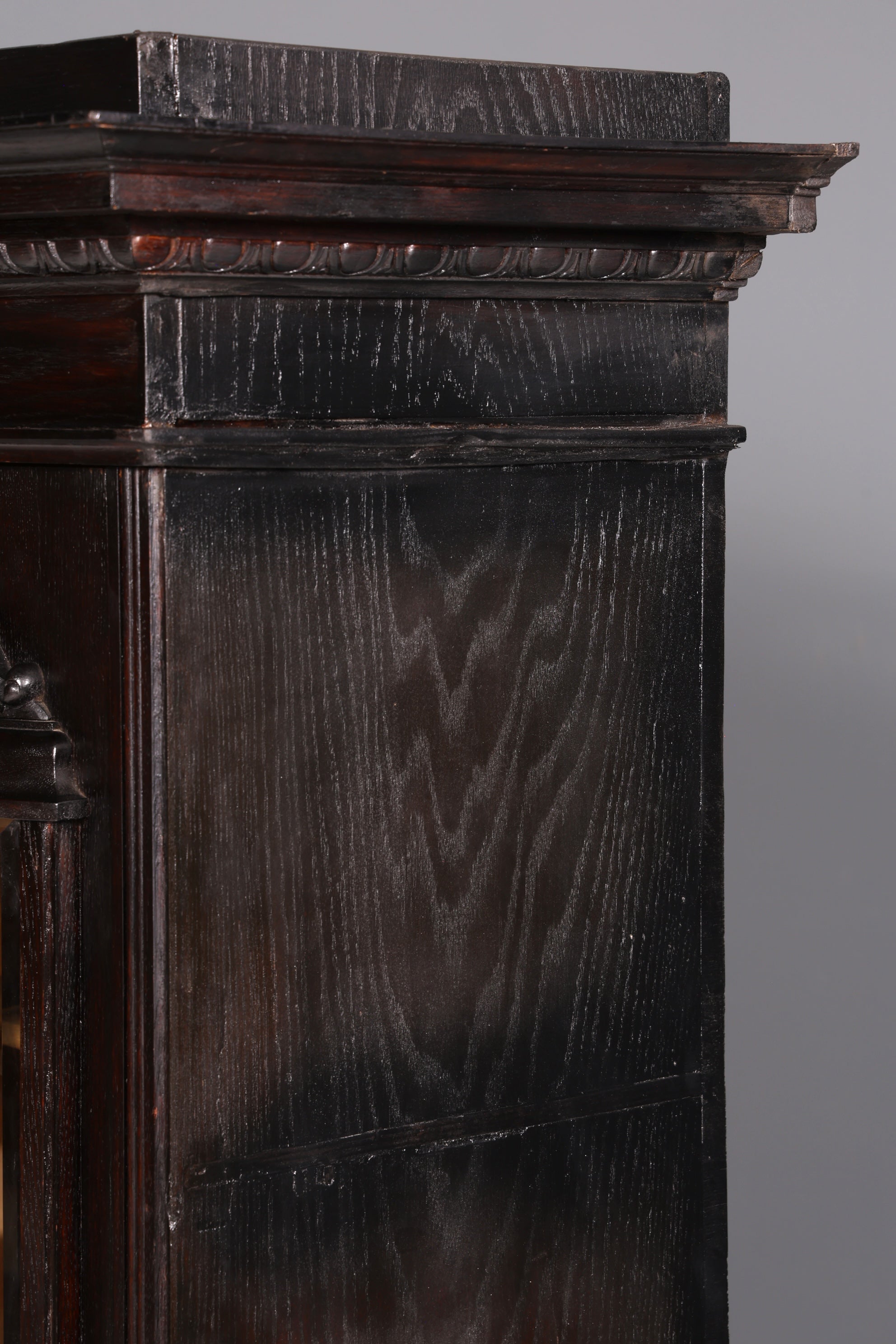 Prachtige art-nouveau-vitrine, antieke boekenkast, servieskast, glazen kast, antiek, 1 van 2