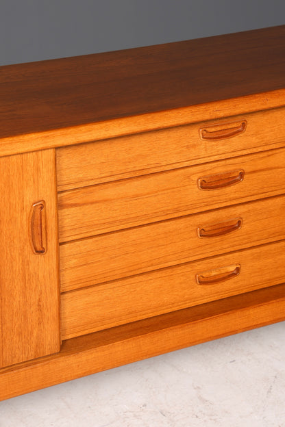 F960 Finish cm Schlichtes Mid Century Sideboard Vintage TV Kommode 60s Schrank Longboard Retro Lowboard