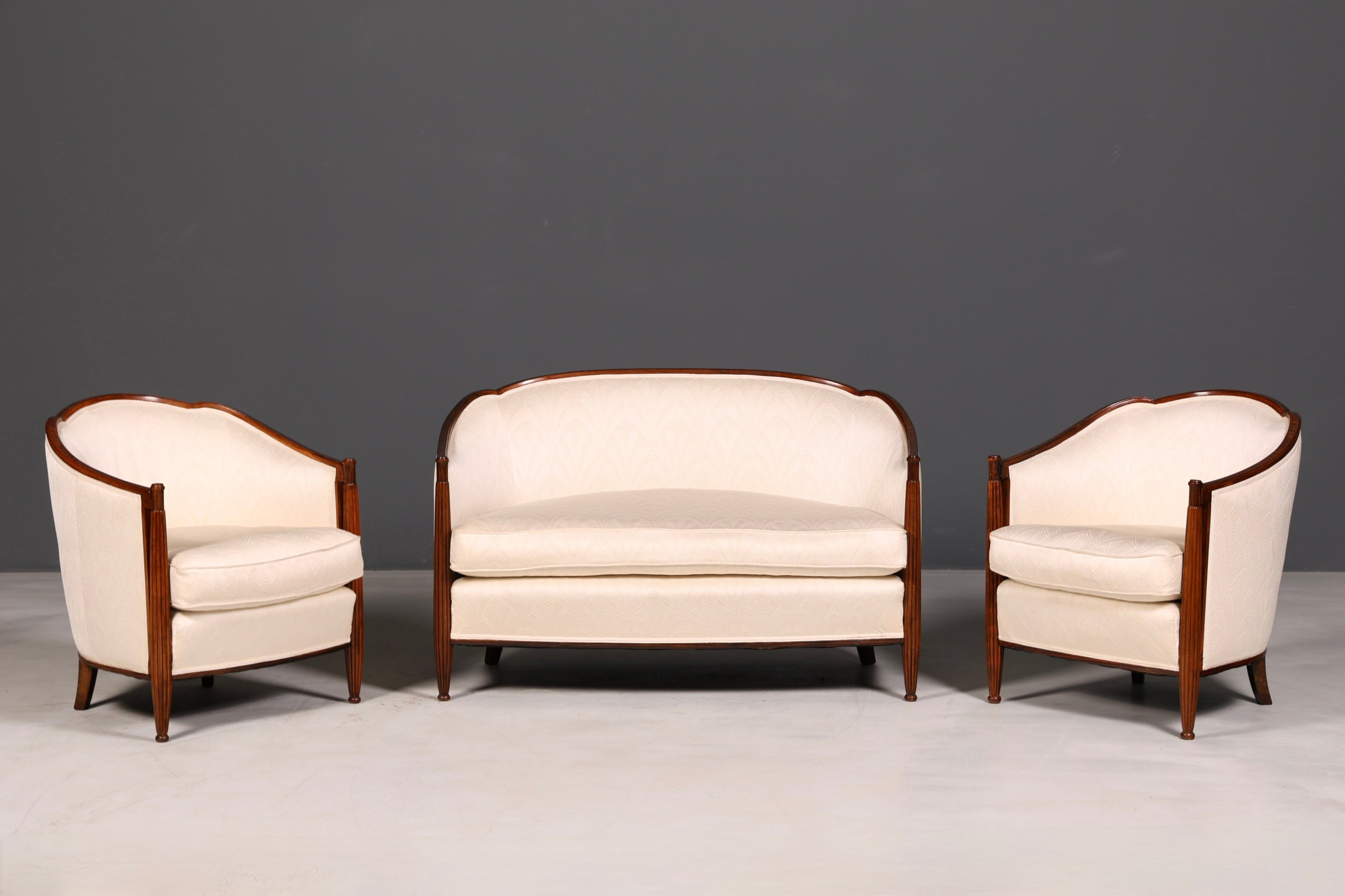 Elegant Art Deco fauteuil, clubfauteuil, loungestoel, fauteuil met armleuningen, vintage fauteuil, gestoffeerde fauteuil, 2 van 2