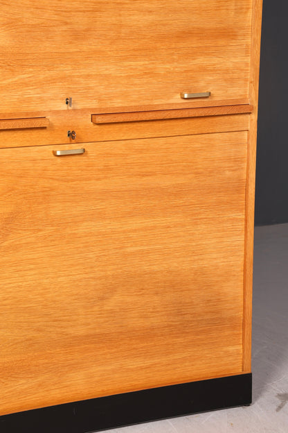 Stilvoller Mid Century Rollladenschrank Bauhaus Apothekerschrank Art Deco Büro Aktenschrank