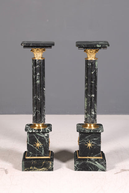 Traumhafte Barock Stil Säule Louis XV Marmor Blumensäule Naturstein Sockel Ablage