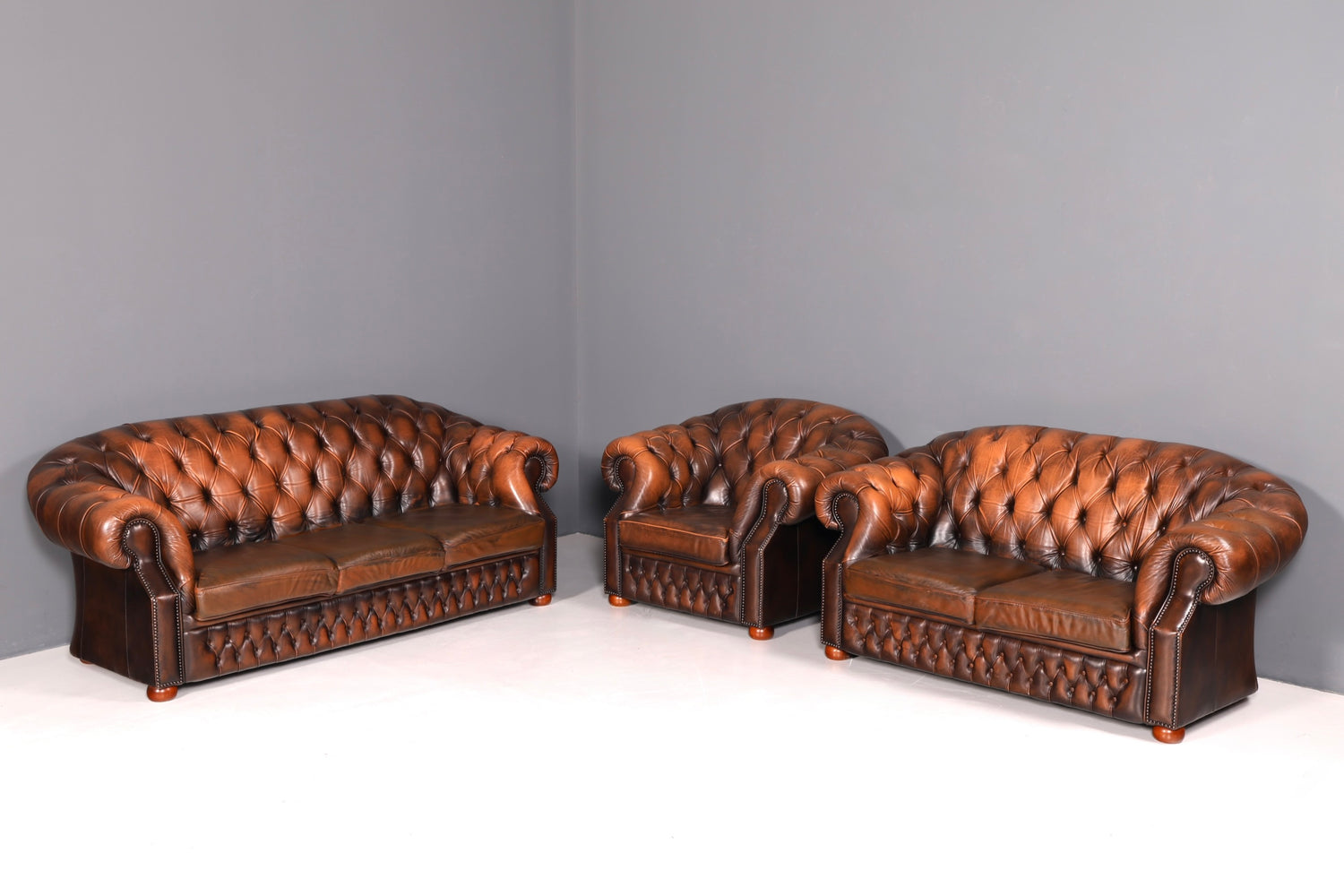G153 Finish cm Wunderschöne Original Chesterfield Centurion 2-Sitzer Couch Englisches echt Leder Sofa UK (Kopie 2)