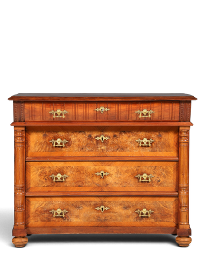 Wunderschöne Gründerzeit Kommode Louis Philippe Nussbaum Schubladen Kommode Sideboard um 1880