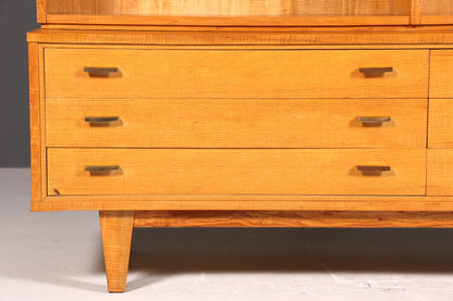 Beautiful XXL Mid Century Cabinet Bookshelf Vintage Shelf Library Wood Bookshelf