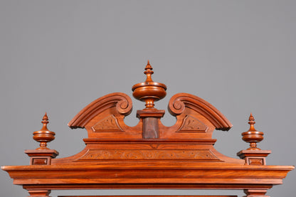 Edle Louis Philippe Kommode mit Spiegelaufsatz Gründerzeit Frisierkommode Holz Schrank Antik Flurschrank um 1880