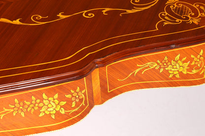 Prächtiger XXL Louis XV Stil Schreibtisch French Desk Antik Intarsien Bürotisch Office Table