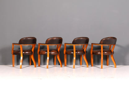 Wunderschöner Chesterfield Armlehnstuhl Braun Echt Leder Englisch Bürostuhl Schreibtischstuhl Sekretär Stuhl Court Chair 1 von 4