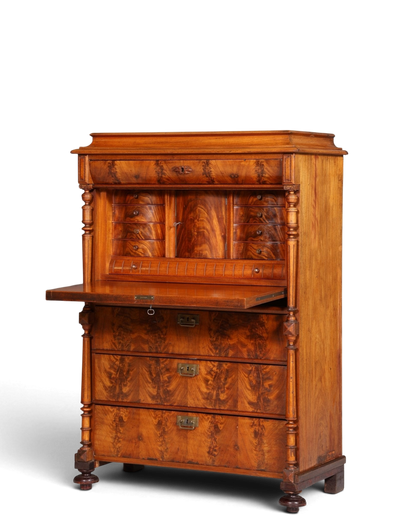 Stilvoller Gründerzeit Sekretär Vertiko Highboard Louis Philippe Kommode Schrank um 1880