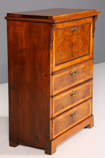 Stilvoller Gründerzeit Sekretär Vertiko Highboard Louis Philippe Kommode um 1880