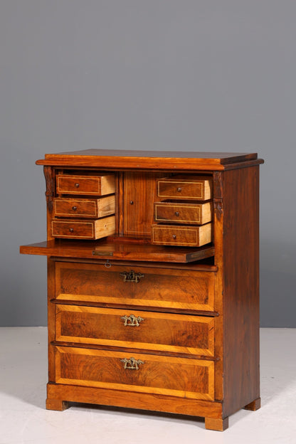 Stilvoller Gründerzeit Sekretär Vertiko Highboard Louis Philippe Kommode um 1880